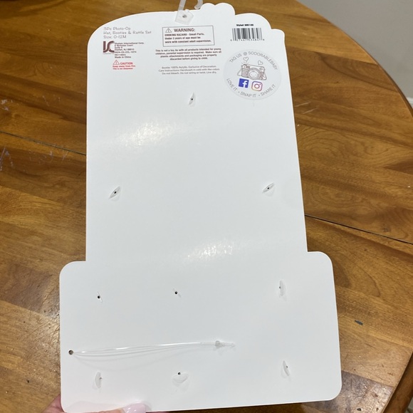 COPY - NWT. So’Dorable, infants’ size 0-12 months, 3 piece, hat/bootie/rattle … - Picture 11 of 15